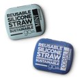 thumbnail image 1 of GoSili Standard Straw Tins, 2 pk, Cobalt/Mint, 1 of 9