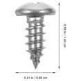 thumbnail image 2 of 100 Pcs Vis à Bois Autotaraudeuses à Tête de Poêle en Acier Inoxydable, 2 of 8