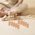 thumbnail image 4 of LEEYNEER 50 Pcs Domino Game Table Runner Domino Table Mini Dominoes Mini Board Games Wooden Dominoes Travel, 4 of 6