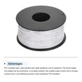 thumbnail image 3 of Uxcell 28AWG Stranded Wire Hookup 50M/164ft White, Electrical Wire UL1007 Spool, 3 of 6
