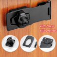 thumbnail image 1 of 3Inch Locking Hasp And Staple With Keys Padlock Garage Lock Cupboard Wooden Box Lock Home Door Hardware Accessories, 1 of 9