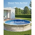thumbnail image 3 of VEVOR Round Pool Liner 30ft Overlap Style Pool Liner 54in Wall Height Durable, 3 of 9