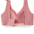 thumbnail image 4 of Abcnature Plus Size Bras for Women Plus Size Solid Wavy Wireless Removable Cup Gathering Daily Bras, 4 of 5