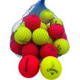 thumbnail image 4 of Golf Ball Planet - Balles de Golf Recyclées Callaway Superfast (5A/menthe, Lot de 24, Rouge Mat/jaune), 4 of 5