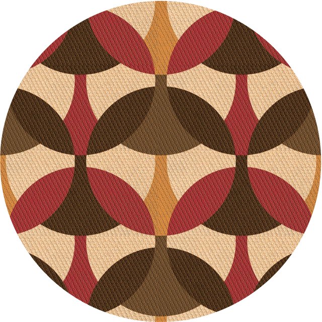 Ahgly Company Tapis Rond Lavable en Machine Intérieur Transitionnel Brun Sable Brun, 4 Pieds Rond