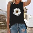 thumbnail image 2 of Pompotops Femme Mode Décontractée Imprimé Sans Manches Haut Blouse Débardeur Camisole, 2 of 7