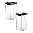 thumbnail image 1 of Oleegame 2 Pcs Rangement de Produits Boîte de Rangement de Cuisine Scellée Conservation des Aliments Contenant de Conservation en Plastique Réservoir de Rangement Grains Boîte Scellée, 1 of 3