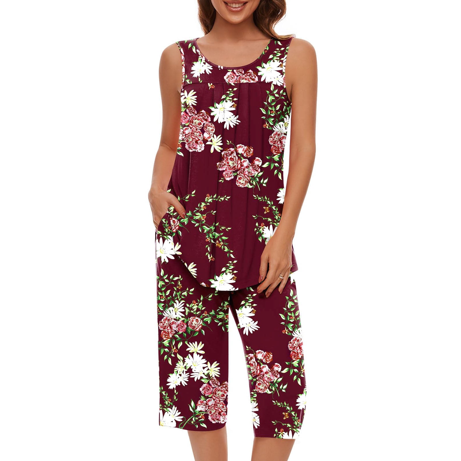 Baikeli Women Suits Clearance Sale Two Piece Outfits for Women Plus Size Suits Striped Tops Drawstring Waist Pants Jogger Sets with Pockets 2 Piece Romper Set for Women
