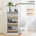 thumbnail image 4 of HOMCOM Narrow Shoe Storage Cabinet with 3 Flip Drawers and Adjustable Shelves, 4 of 10