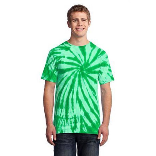 Port & Company Mens Essential Tie-Dye Tee - Kelly Green - X-Large