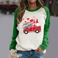 thumbnail image 2 of RKSTN Chandail en Molleton de la Saint-Valentin pour Femmes Mode Imprimé Lettre et Cœur Chandail en Molleton Manches Longues Col Rond Tops, 2 of 4