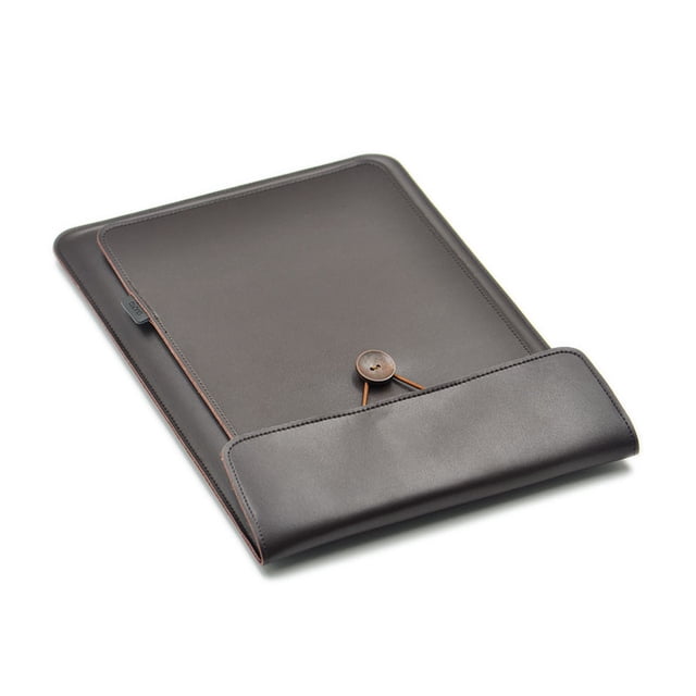 Double Layer High Capacity Laptop Bag Cover,Microfiber Leather NoteBook Sleeve Case For Surface Go 10" Pro7 12.3" Laptop2 Pro X, Faux Leather 12.3in Case, Brown