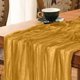 thumbnail image 3 of Boho Gauze Green Wedding Table Runner Fabric Kitchen Dining Holiday Table Decor For Home Party Indoor, 3 of 5