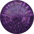thumbnail image 1 of Ahgly Company Tapis Rond Lavable en Machine Intérieur Transitionnel Violet Foncé, 4 Pieds Rond, 1 of 7