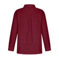 thumbnail image 4 of Chemisier à Manches Longues en Coton Décontracté à Col Rond et Blouse de Travail en Lin avec Poche, 4 of 8