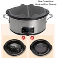 thumbnail image 3 of Silicone Slow Cooker Divider Liner, 2Pcs 6-7QT Cook Pot for Home Restaurant, Protects Bottom, Extends Lifespan, Cook Two Dishes in One Pot, Food Grade, Easy to Clean, Dishwasher, 3 of 7