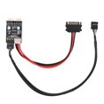 thumbnail image 2 of 1 Mâle à 2 Mâles USB 2.0 9Pin, avec Câble d'Alimentation USB 2.0 Hub, Tête pour XP Vista, 2 of 8