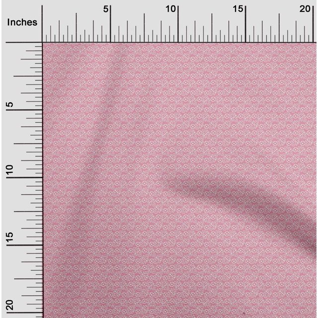 oneOone Cotton Poplin Fabric Geometric Block Printed Fabric 1 Yard 42 Inch Wide