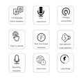 thumbnail image 3 of Black Translator Earbuds Bluetooth 5.4 Real Time Translation 144 Languages Two Way Online Voice Text Translation Black In Ear Headset For Travel Conference Meetings, 3 of 9