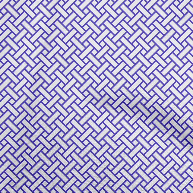 oneOone Viscose Chiffon Dark Blue Fabric Geometric Sewing Craft Projects Fabric Prints by Yard 42 Inch Wide