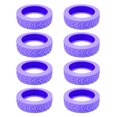thumbnail image 1 of 8 Pcs Housse Universelle pour Roues de Valise, Résistante à l'Usure, Housse pour Chariots, Housse pour Roulettes, Boîte à Bagages, Manchon Protecteur en Silicone pour Roulettes, Violet, 1 of 6
