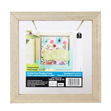Plaid surfaces en bois cadre carré en plexiglas double panneau