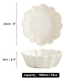 thumbnail image 2 of Qeeadeea Round Baking Dish Set Of 2, Colorful Ceramic Pie Pan, Round Ceramic Pie Plate Oven Safe-White-20x20x6cm, 1000ml, 2 of 6