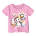 thumbnail image 4 of XDZJLR T-Shirt pour Filles Tout-Petits, Graphique de Pâques, Coupe Ample, Manches Courtes, Col Rond, Décontracté, pour Garçons, 1-2 Ans, 4 of 4