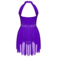 thumbnail image 4 of Runhomal Robe de Danse Ballet Sans Manches pour Filles Enfants, Robe de Patinage Artistique, Justaucorps de Gymnastique, Ballerine, Violet 10, 4 of 6