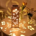 thumbnail image 1 of HOARBOEG 1 Solar Light Led Lantern Hanging Solar Lantern Outdoor Decor Solar Patio Lamp Solar Lantern Light Romantic Hanging Light Table Light Desk Lamp Hollow Out, 1 of 7