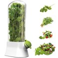 thumbnail image 1 of Kyoffiie Herb Saver for Refrigerator Clear Fresh Herb Keeper Tall Shape Herb Saver Pod Cilantro Saver Container Breathable Plastic Herb Preserver Container Durable for Parsley Cilantro Mint, 1 of 7