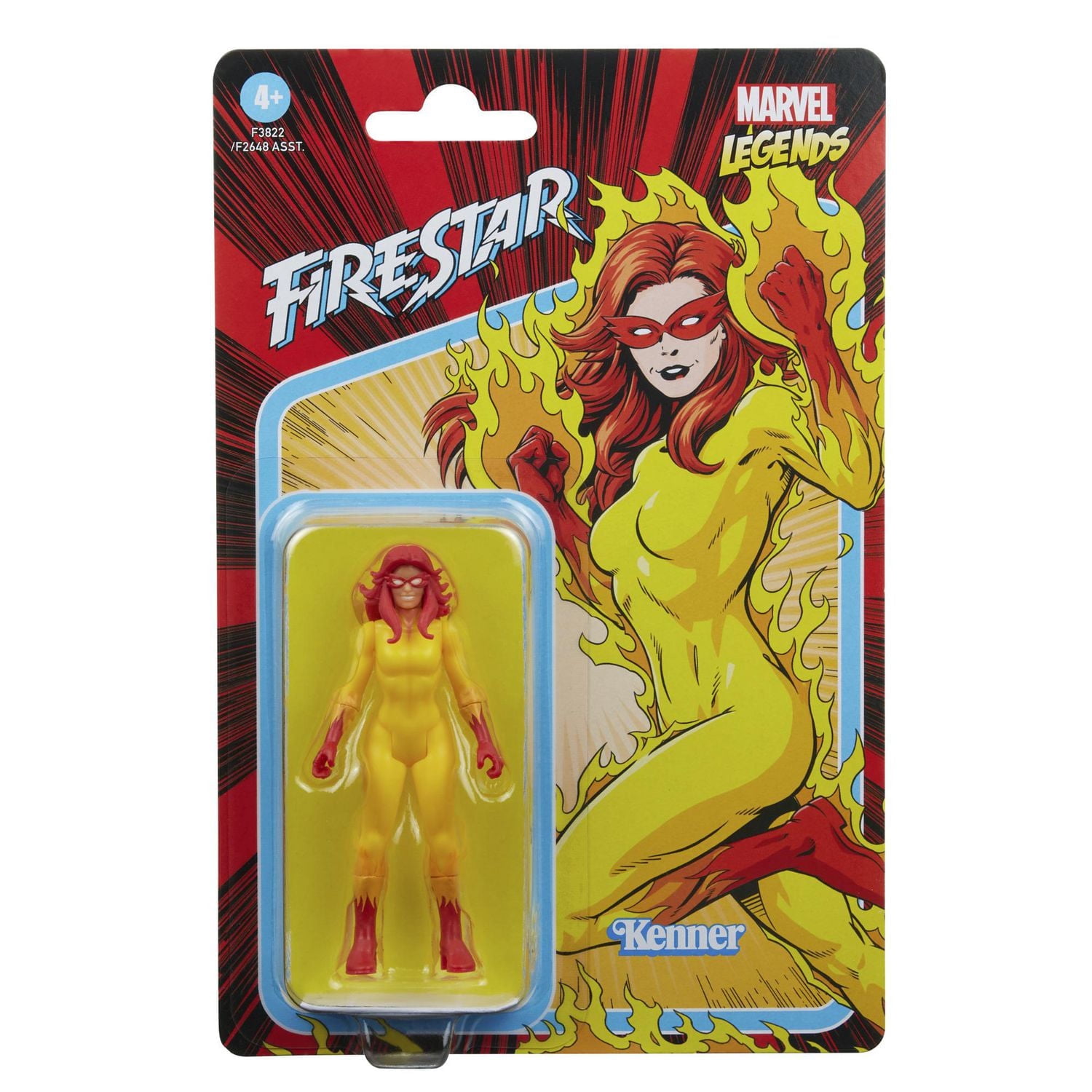 Hasbro Marvel Legends Series Retro 375 Collection, figurine articulée de collection Marvel's Firestar de 9,5 cm, jouet pour enfants, dès 4 ans