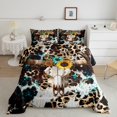 thumbnail image 1 of Erosebridal Rustic Skeleton Comforter Sets Twin Size, Western Animal Comforters & Duvets, Leopard Print Decor, Reversible 2pcs, 1 of 8