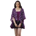 thumbnail image 1 of Moomaya Open Front Printed Shrug Printed Kimono Sleeve Beach Cover Up For Women, 1 of 5