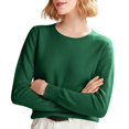 thumbnail image 1 of ManxiVoo Chandail Tricoté à Manches Longues et Col Rond pour Femmes, Haut à Capuche pour Automne Hiver, Tenue Décontractée, Taille TG, Vert Menthe, 1 of 5