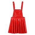 thumbnail image 4 of RUNQHUI Robe Salopette Évasée pour Filles Fête d'Anniversaire Robe Salopette à Bretelles Jupe Plissée Vêtements de Carnaval Rouge 16, 4 of 6