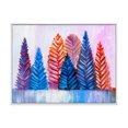 thumbnail image 3 of Designart Abstract Christmas Trees Traditional Floating Frame Wall Art, 3 of 4