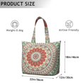 thumbnail image 4 of Healing Ornament Mala Duffel Trippy Artistic Abstract Weekender Bag with Geometric Design, Meditation Space Focused, 4 of 5