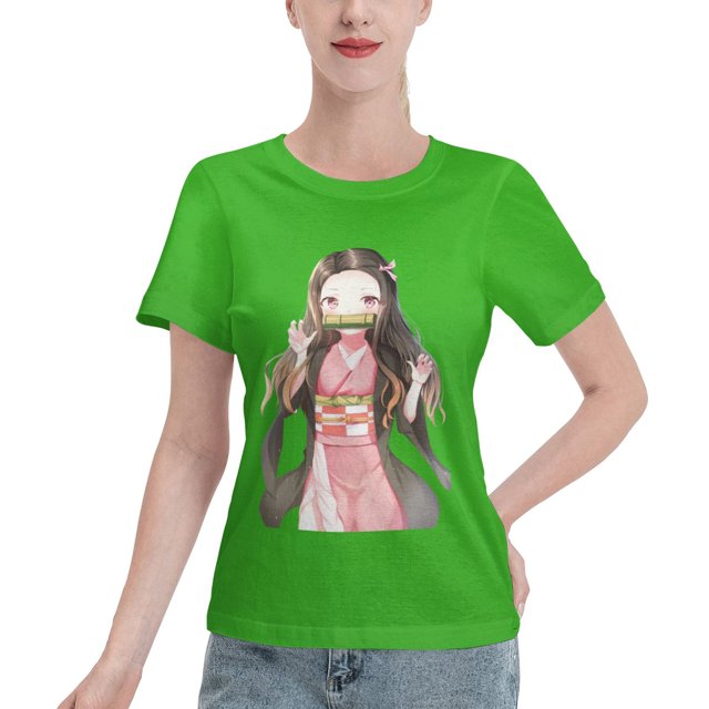 Women's Basic Short Sleeve T-Shirt Demon Slayer Blade Nidouzi