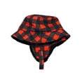 thumbnail image 3 of FlapJackKids - Winter Bucket Hat - Red Buffalo Checkers - Large 4 - 6Y+, 3 of 4