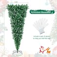thumbnail image 2 of Patiojoy 7.5FT Pre-lit Upside Down Christmas Tree, Artificial Tree w/400 Warm White LED Lights & 8 Lighting Modes, Snowy Inverted Christmas Tree for Festival, 2 of 10