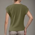 thumbnail image 4 of Summer T Shirts for Women V-Neck Short Sleeve Casual Tops Solid Color Basic Tees, 4 of 4
