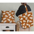 thumbnail image 5 of Soimoi Orange Poly Georgette Fabric Polar Bear Animal Decor Fabric Printed Yard 42 Inch Wide, 5 of 5