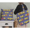 thumbnail image 5 of Soimoi Tissu en Rayonne Violet Tranches de Pin et Citron Imprimé 1 Yard 56 Pouces de Large, 5 of 5