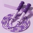 thumbnail image 3 of Fridja Jump Ropes for Kids, Soft Beaded Jump Ropes, 9 ft Adjustable Length Lightweight Segmented Soft Beaded Skipping Ropes for Women and Men Keeping Fit, Workout and Sport, Green, 3 of 4