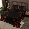 thumbnail image 2 of Erosebridal Modern Geometric Coverlet Set King, Abstract Stripe Bedding Set, Futuristic Decor, 3pcs, 2 of 5