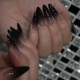 thumbnail image 1 of WIFKLSIIPG European and Wear A Black French Gradient Short Almond Can Be Nail 1ml, 1 of 7
