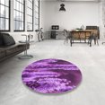 thumbnail image 4 of Ahgly Company Machine Washable Indoor Rectangle Transitional Dark Magenta Purple Area Rugs, 8' x 10', 4 of 7