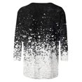 thumbnail image 5 of Hauts de Sortie pour Femmes Mode T-shirt Imprimé Manches 3/4 Blouse Col Rond Hauts Décontractés Hauts Sexy pour Femmes en Solde, 5 of 5