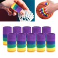 thumbnail image 3 of 10 Pcs Protège-Doigts / Élastique / Doux / Confortable / Support de Doigt pour Callosités Badminton Vélo - Iridescent, 3 of 8